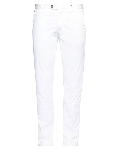 MYTHS Casual pants Off white 97% Cotton, 3% Elastane