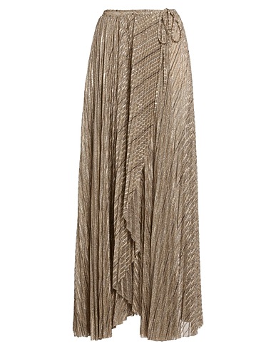 FORTE_FORTE Maxi Skirts Beige 40% Polyester, 30% Polyamide, 30% Metallic Polyester