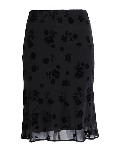 TOPSHOP Midi skirt Black 100% Polyester