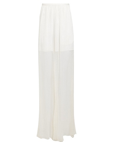 ROCHAS Casual trouser White 97% Silk, 3% Metallic Polyester