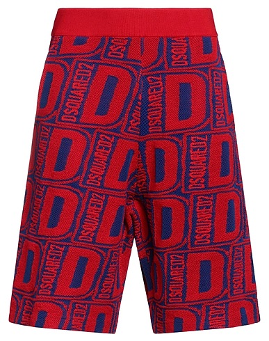 DSQUARED2 Shorts & Bermuda Red 65% Wool, 35% Polyester