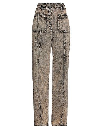 ULLA JOHNSON Denim trousers Camel 100% Cotton