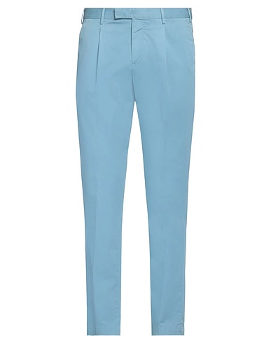 PT Torino Casual trouser Light blue 94% Cotton, 5% Silk, 1% Elastane