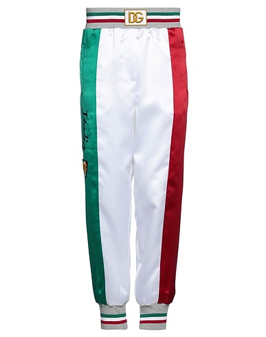 DOLCE&GABBANA Hosen Weiß 100% Polyester, Viskose, Baumwolle, Elastan