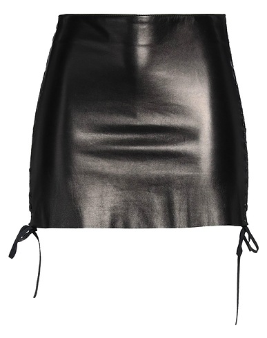 SALVATORE SANTORO Mini skirt Black Ovine leather