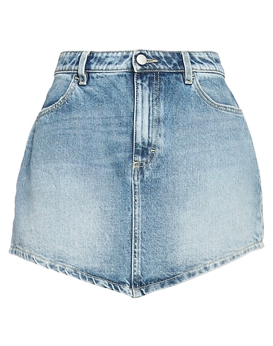 ICON DENIM Denim skirt Blue 100% Cotton