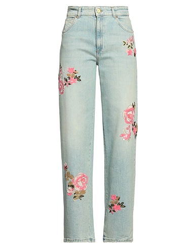 BLUMARINE Denim pants Blue 98% Cotton, 2% Elastane, PVC - Polyvinyl chloride, Viscose, Glass