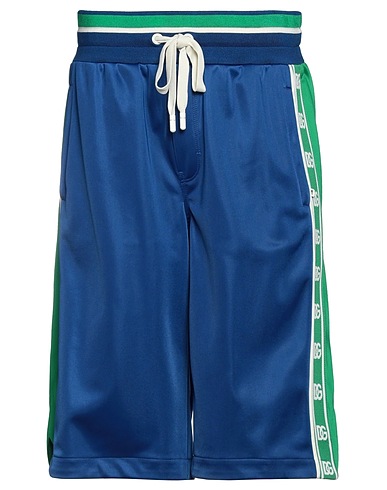 DOLCE&GABBANA Shorts & Bermuda Blue 100% Polyester, Viscose, Silk, Polyamide, Elastane