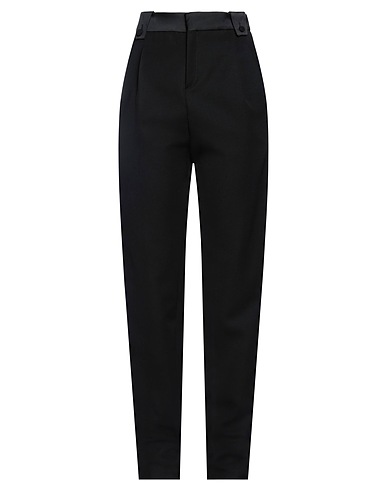 RABANNE Casual trouser Black 100% Wool, Polyester