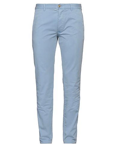 BLAUER. Casual pants Light blue 97% Cotton, 3% Elastane