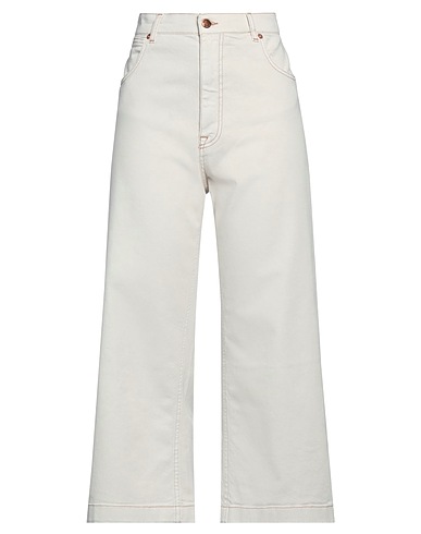 RE_HASH Denim pants Beige 97% Cotton, 3% Elastane