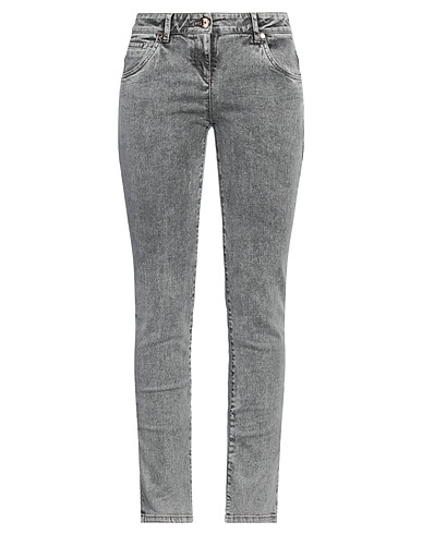 BRUNELLO CUCINELLI Denim pants Black 97% Cotton, 3% Elastane, Leather