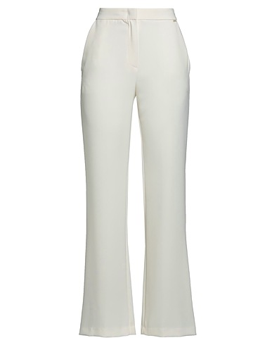 KAOS Casual trouser Ivory 50% Acetate, 50% Viscose