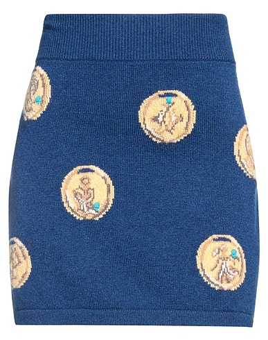 BARRIE Minigonna Blu 100% Cachemire