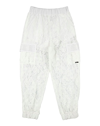 MONNALISA Casual pants White 45% Polyamide, 35% Cotton, 20% Viscose