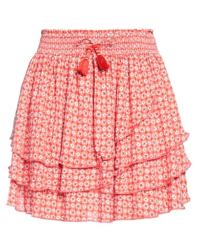 POUPETTE ST BARTH Mini skirt Tomato red 100% Viscose