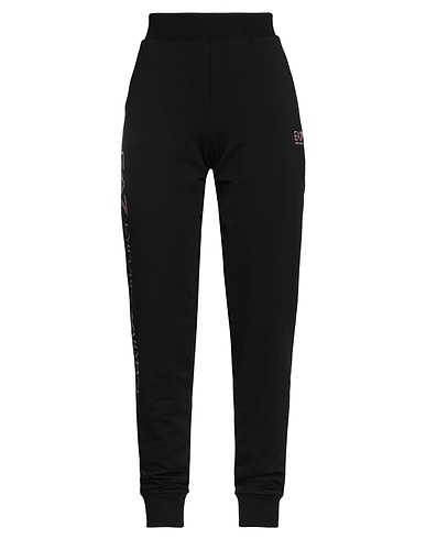 EA7 Casual pants Black 95% Cotton, 5% Elastane