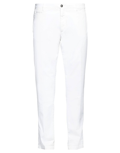 40WEFT Casual trouser White 97% Cotton, 3% Elastane