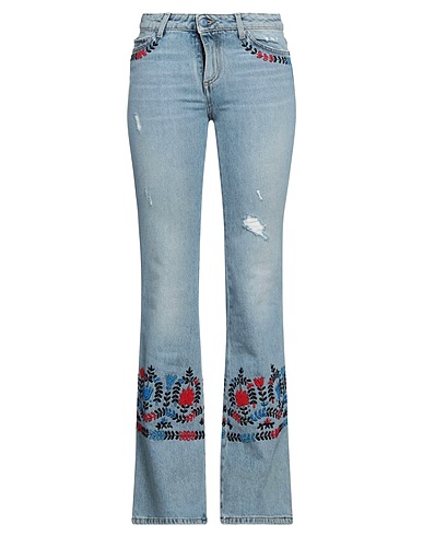 ERMANNO DI ERMANNO SCERVINO Denim trousers Blue 100% Cotton