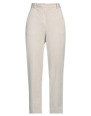 CIRCOLO 1901 Casual trouser Light grey 97% Cotton, 3% Elastane