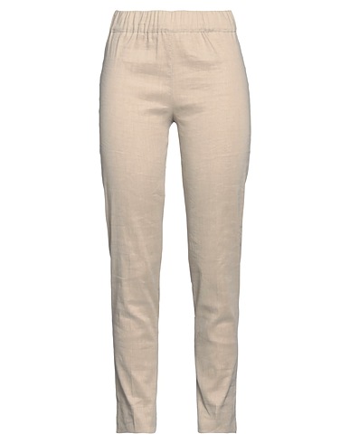 D.EXTERIOR Casual trouser Beige 69% Linen, 31% Elastane