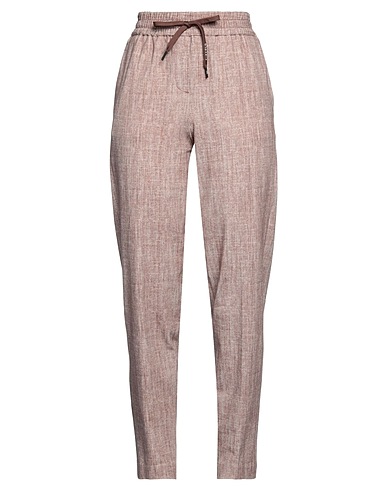 CIRCOLO 1901 Casual trouser Brown 96% Cotton, 4% Elastane
