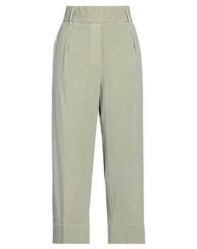 CIRCOLO 1901 Casual pants Sage green 96% Cotton, 4% Elastane