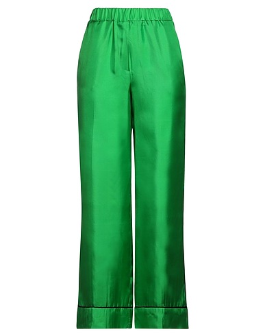 THE NINA STUDIO Casual trouser Green 100% Silk