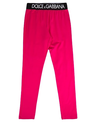 DOLCE&GABBANA Leggings Fuchsia 90% Cotton, 10% Elastane, Polyester, Polyamide
