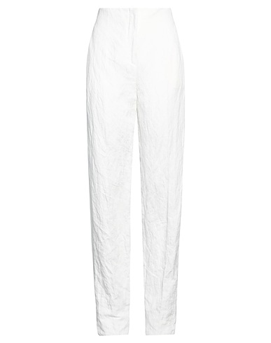 GIORGIO ARMANI Casual pants White 64% Cotton, 30% Linen, 6% Metallic fiber
