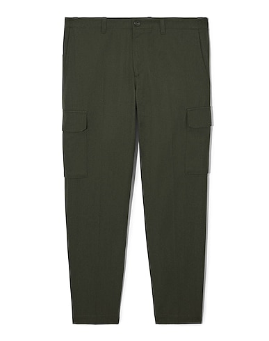 COS Cargo Military green 66% Wool, 34% Cotton