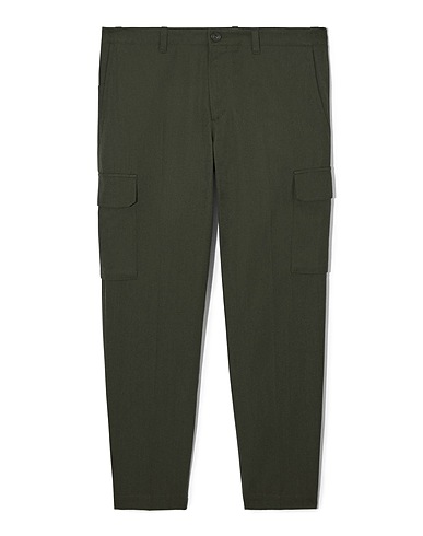 COS Pantalon cargo 66% Laine, 34% Coton