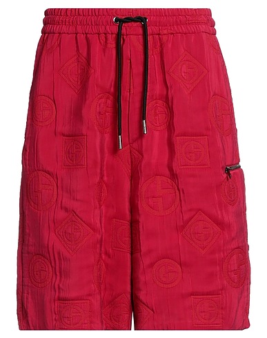GIORGIO ARMANI Shorts & Bermuda Brick red 41% Polyester, 34% Cupro, 25% Polyamide