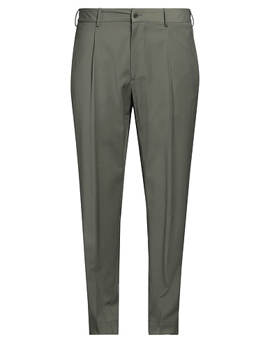 SANTANIELLO Casual pants Military green 54% Polyester, 44% Wool, 2% Elastane
