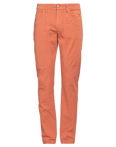JECKERSON Casual trouser Brick red 98% Cotton, 2% Elastane