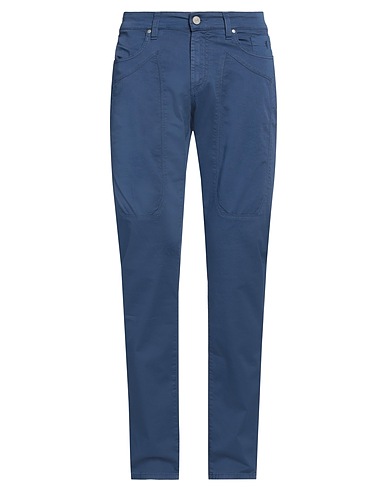 JECKERSON Casual trouser Blue 98% Cotton, 2% Elastane