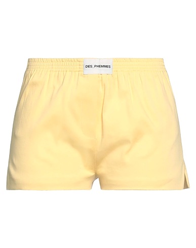 DES_PHEMMES Shorts & Bermuda Yellow 97% Cotton, 3% Elastane