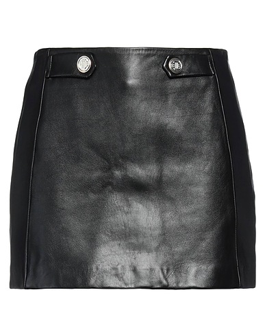 MAJE Mini skirt Black 100% Lambskin