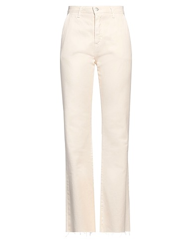 HAVEONE Denim trousers Ivory 100% Cotton