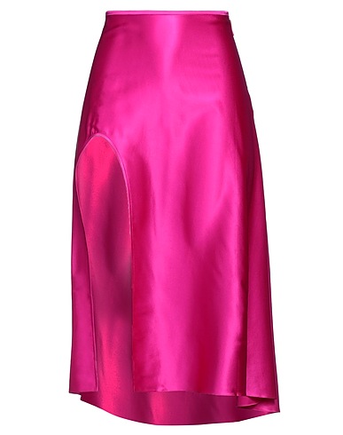 NUÉ Gonna midi Fucsia 95% Seta, 5% Elastan