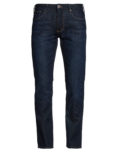 EMPORIO ARMANI Denim trousers Blue 99% Cotton, 1% Elastane