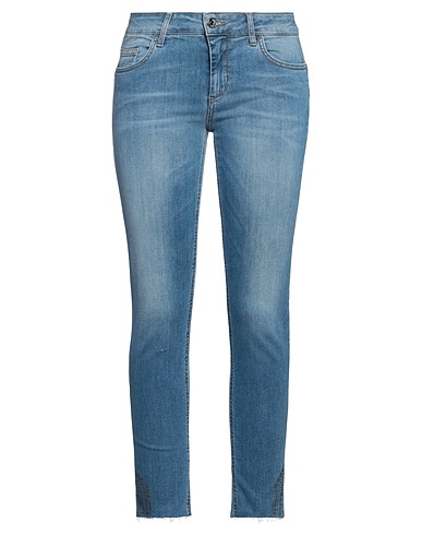 LIU •JO Denim trousers BLU 98% Cotton, 2% Elastane