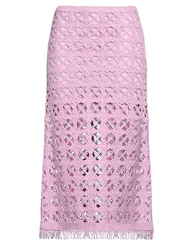 MAJE Midi skirt Pink 100% Cotton