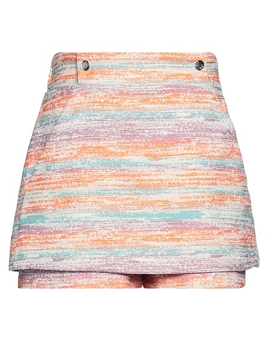 MAJE Shorts & Bermuda Orange 45% Polyester, 39% Cotton, 13% Polyamide, 3% Metallic fiber