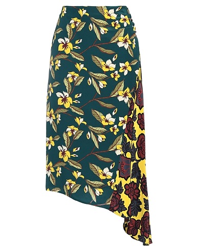 WEEKEND MAX MARA Gonna midi Verde petrolio 100% Seta