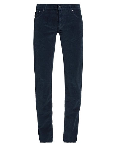 JACOB COHЁN 5-pocket Navy blue 99% Cotton, 1% Elastane, Polyester