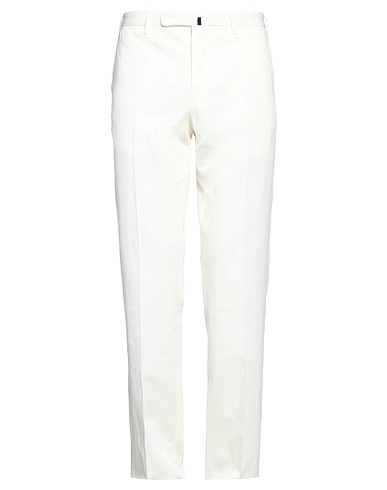 INCOTEX Casual pants Ivory 71% Cotton, 27% Linen, 2% Elastane