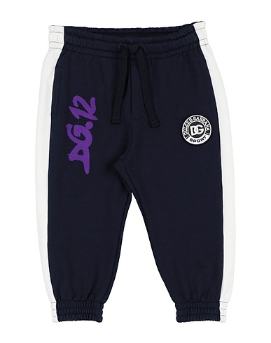 DOLCE&GABBANA Pantalone Blu notte 100% Cotone, Poliestere, Viscosa