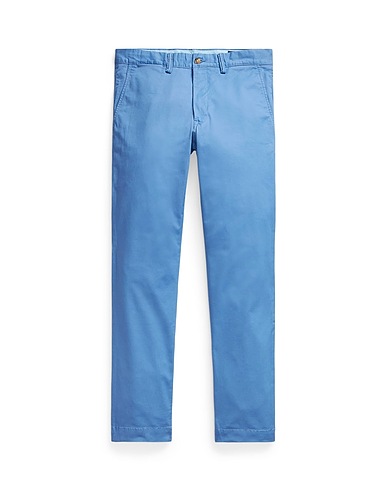 POLO RALPH LAUREN Casual trouser  STRETCH SLIM FIT WASHED CHINO PANT 
 Azure 97% Cotton, 3% Elastane