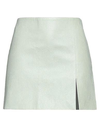 REJINA PYO Mini skirt Sage green 74% Viscose, 15% Polyester, 7% Cotton, 4% Metal